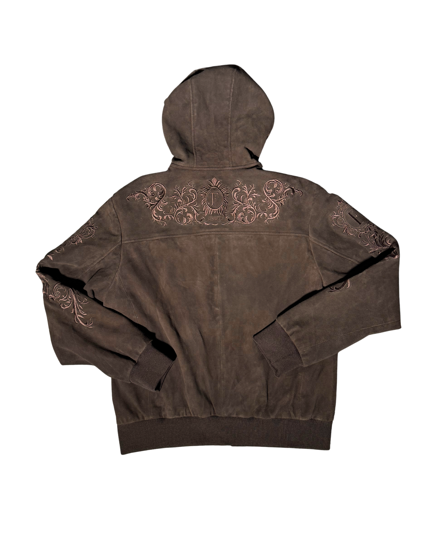 Suede embroidery jacket Brown