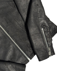 Black Fur Collar Buffalo Leather Jacket – FINELLI genuine leather jacket men, detail 3