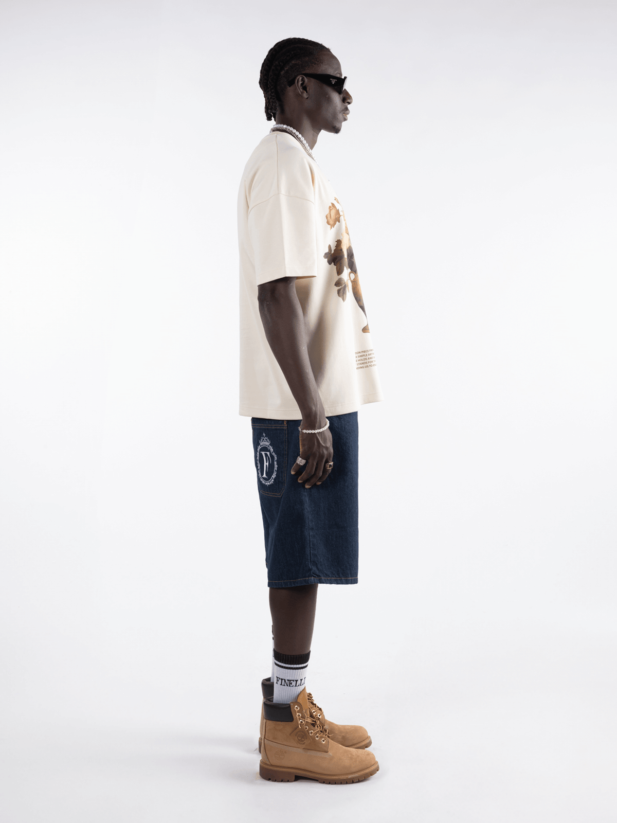 Logo Jeans Shorts – FINELLI oversized shorts, detail 2