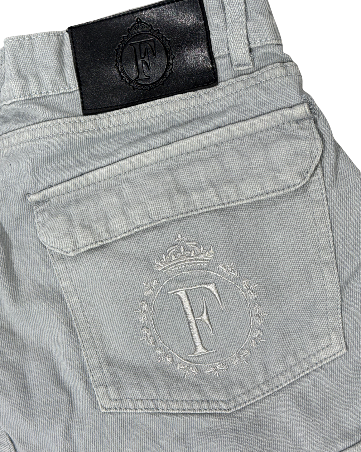 Grey Cargos – FINELLI baggy cargo pants men, detail 4