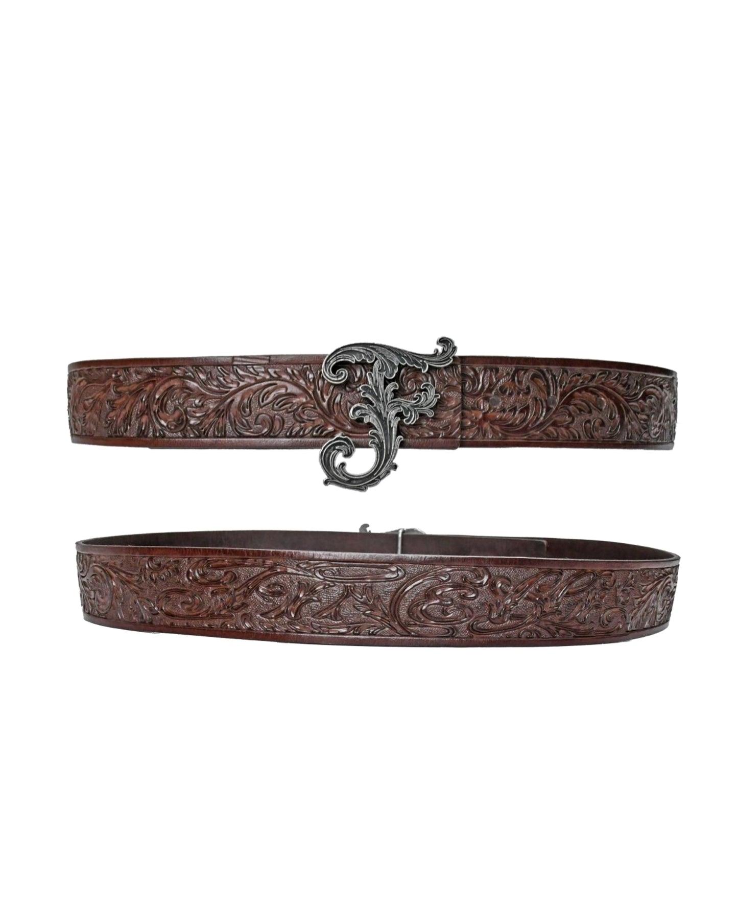 Dark Brown F Buckle Belt