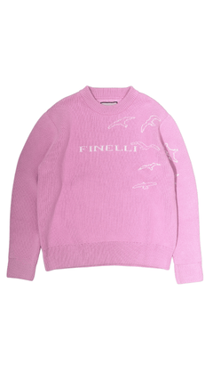 Free Birds Knit Sweater Rose – FINELLI knit sweater, front view