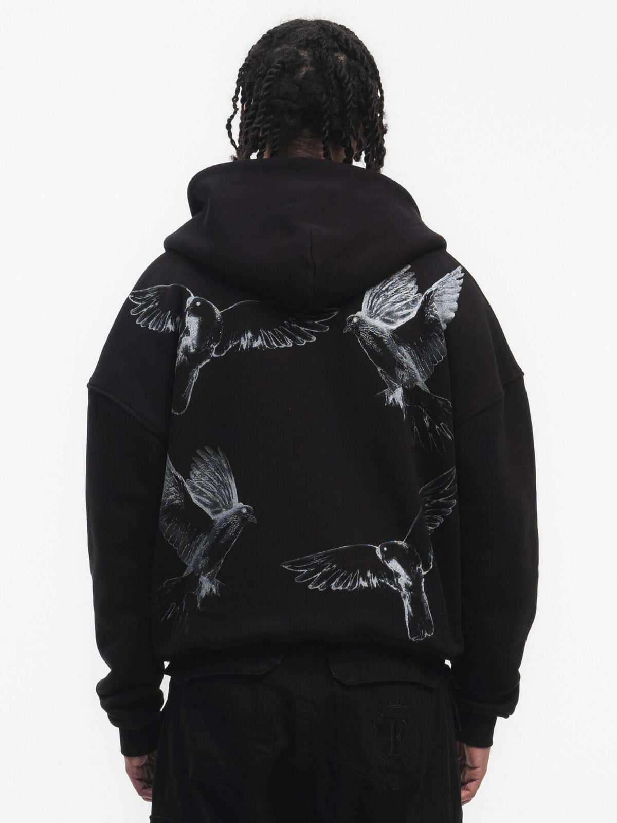 Birds Zipper Hoodie – FINELLI zip hoodie, detail 4