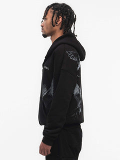 Birds Zipper Hoodie – FINELLI zip hoodie, detail 3