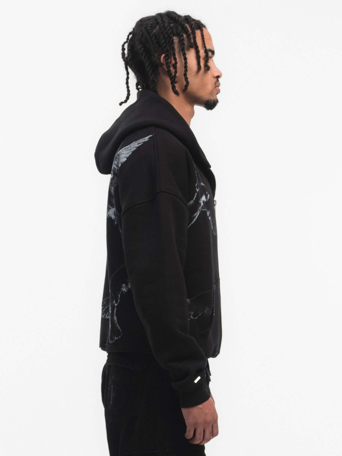 Birds Zipper Hoodie – FINELLI zip hoodie, detail 2