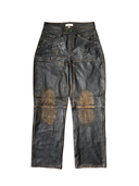 FINELLI Brown Leather Pants