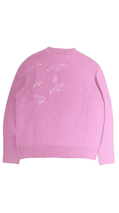 Free Birds Knit Sweater Rose – FINELLI knit sweater, back view