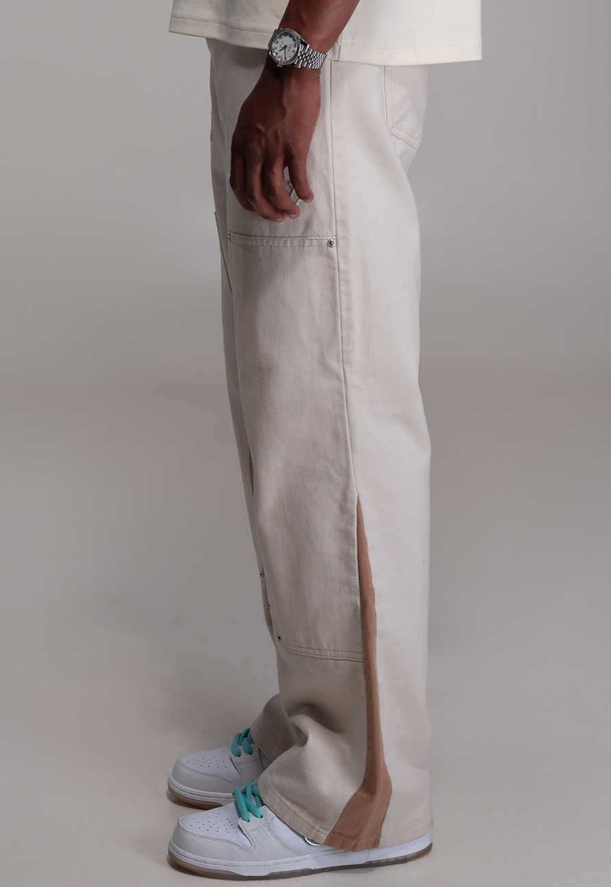 FINELLI Cream White Carpenter Jeans