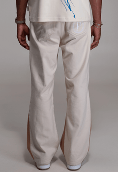 Cream White Carpenter Jeans – FINELLI baggy jeans men, back view
