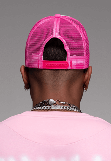 Trucker Cap Pink – FINELLI cap, back view