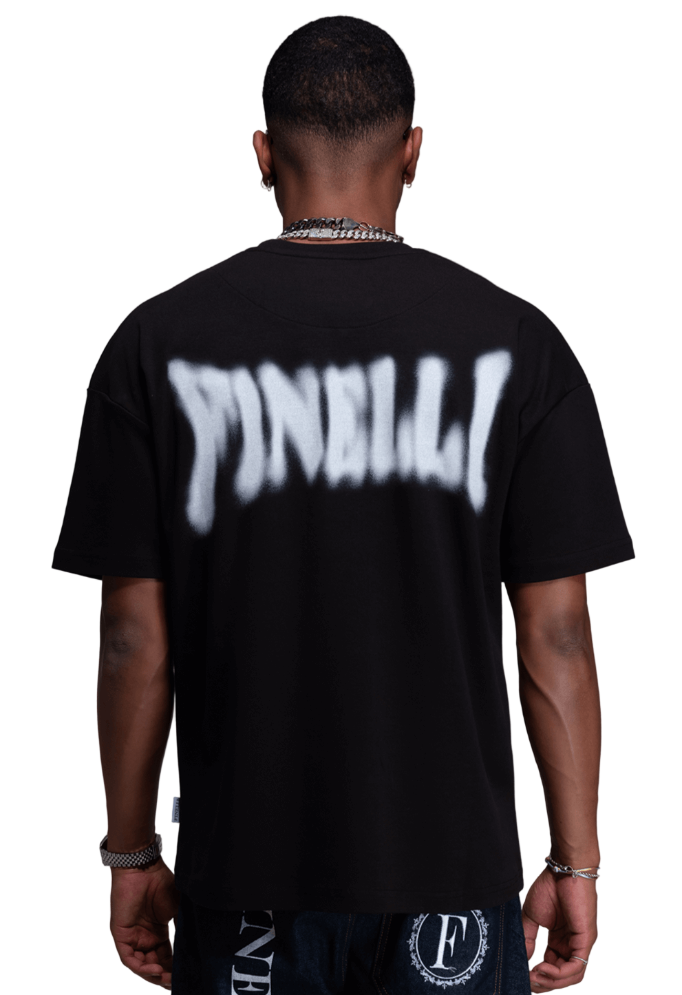 FINELLI Distorted Black Logo T-Shirt