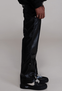 Faux Leather Carpenter Pants