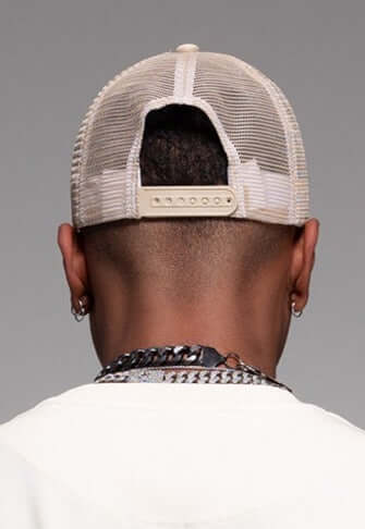 Trucker Cap Beige – FINELLI cap, back view