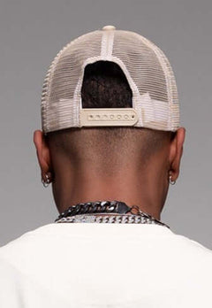 Trucker Cap Beige – FINELLI cap, back view