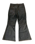 Brown Flared Leather Pants