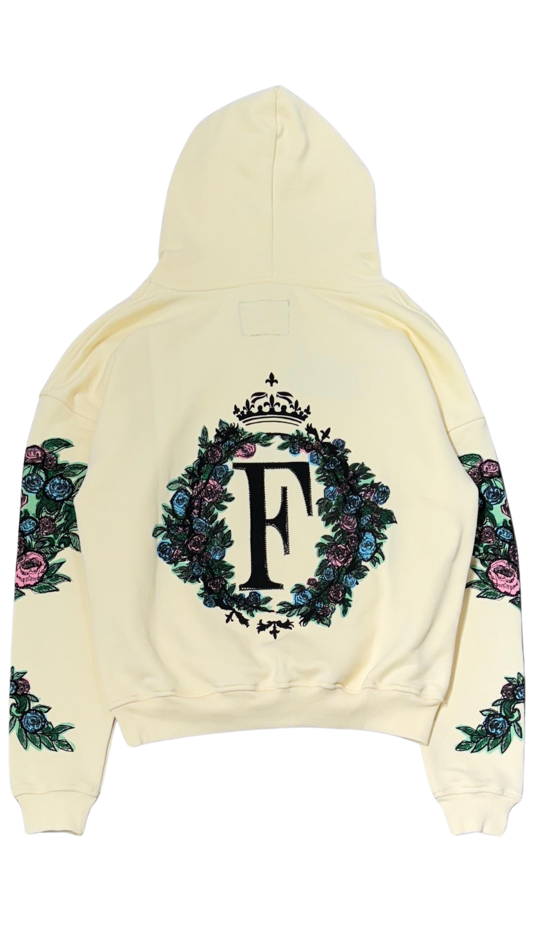 Rose Icon Hoodie – FINELLI oversized hoodie, back view