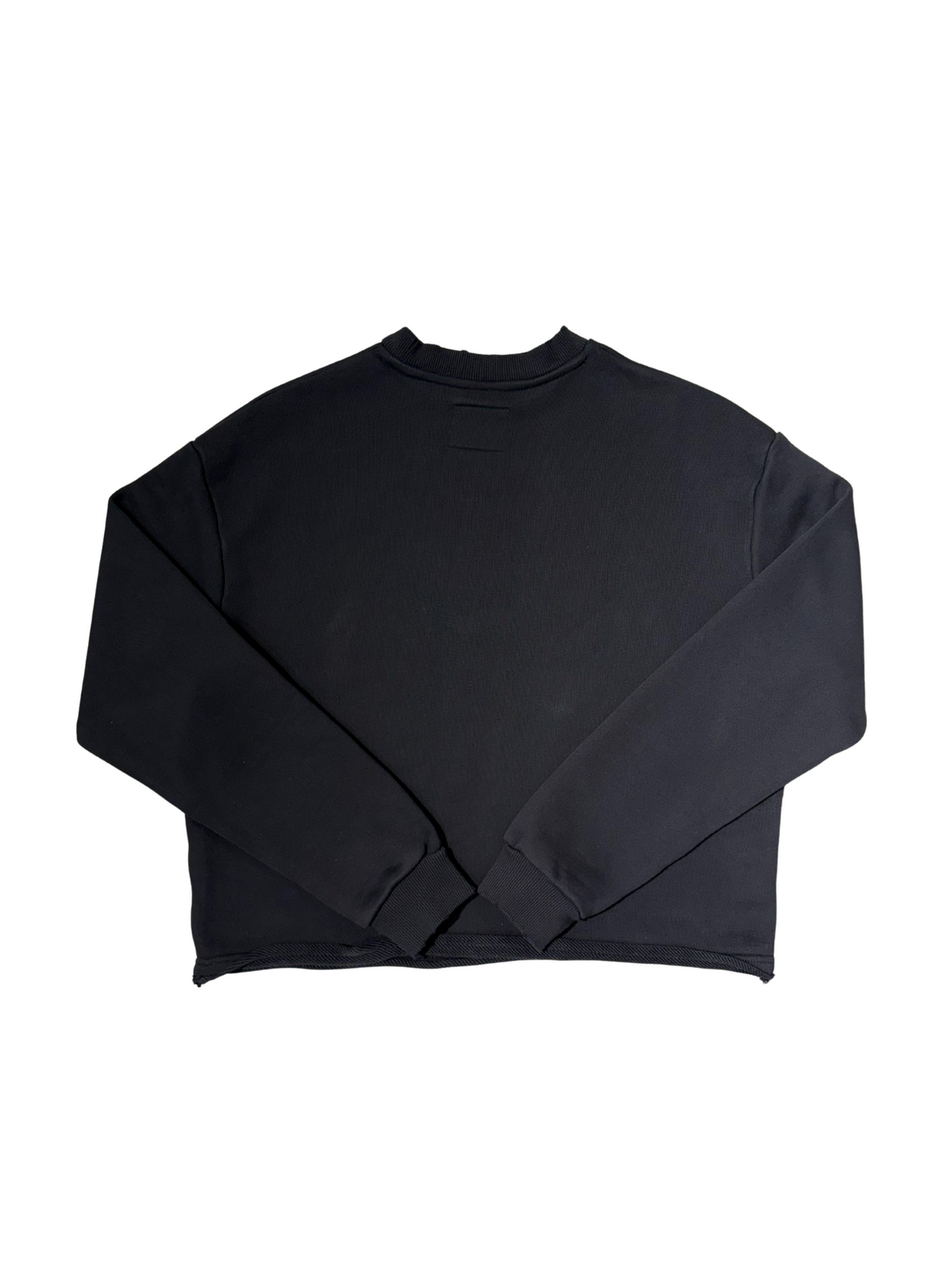 Diamond Heart Crewneck Black – FINELLI heavyweight crewneck, back view