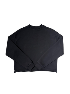 Diamond Heart Crewneck Black – FINELLI heavyweight crewneck, back view