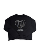 Diamond Heart Crewneck Black
