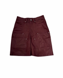 FINELLI Red Waxed Denim Shorts