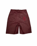 FINELLI Red Waxed Denim Shorts