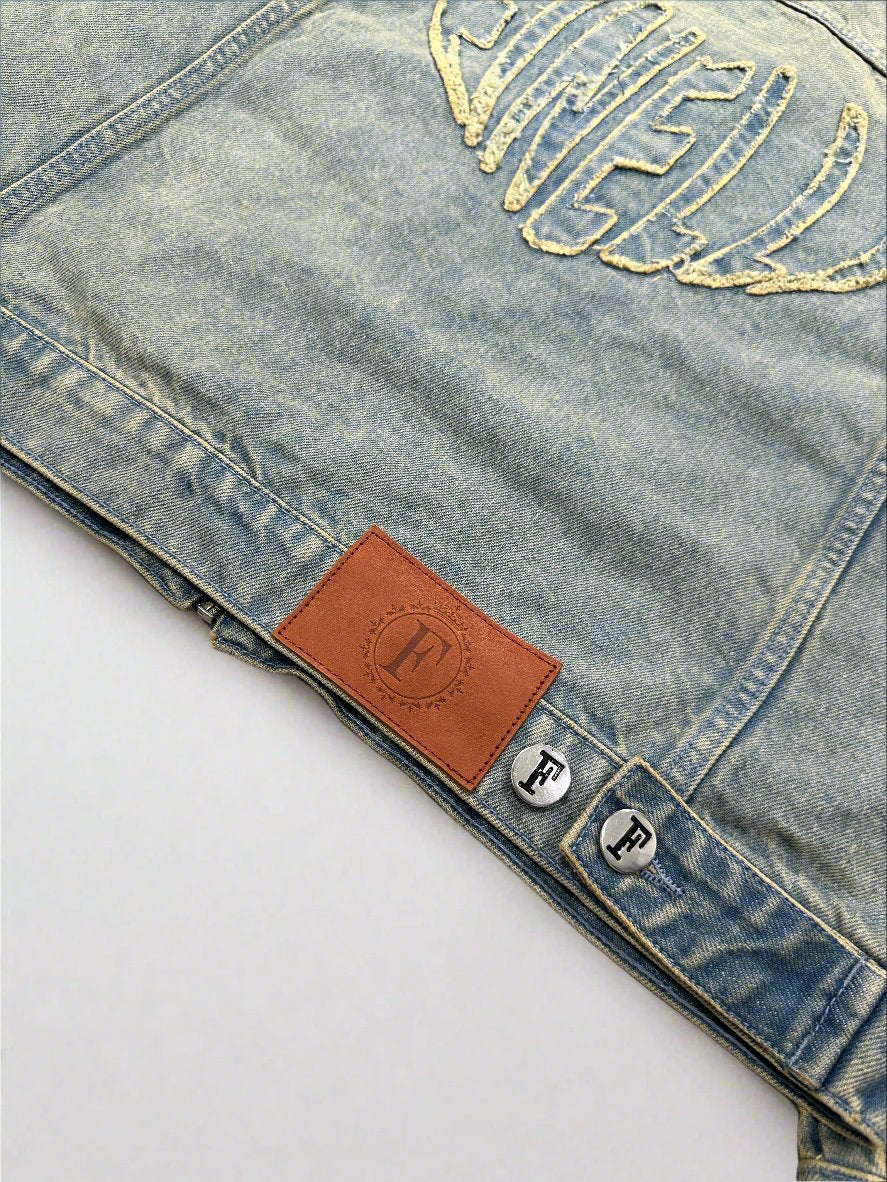 FINELLI Heart Denim Jacket blue