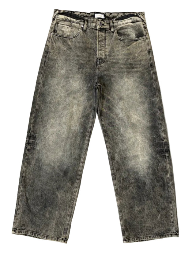 Denim Pants Brown Tint – FINELLI baggy jeans men, front view