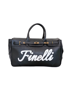 Leather Duffle Bag – FINELLI genuine leather weekender, front view