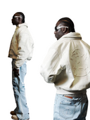 FINELLI White Globe Leather Jacket
