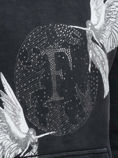 Angel World Washed Hoodie – FINELLI oversized hoodie, detail 4