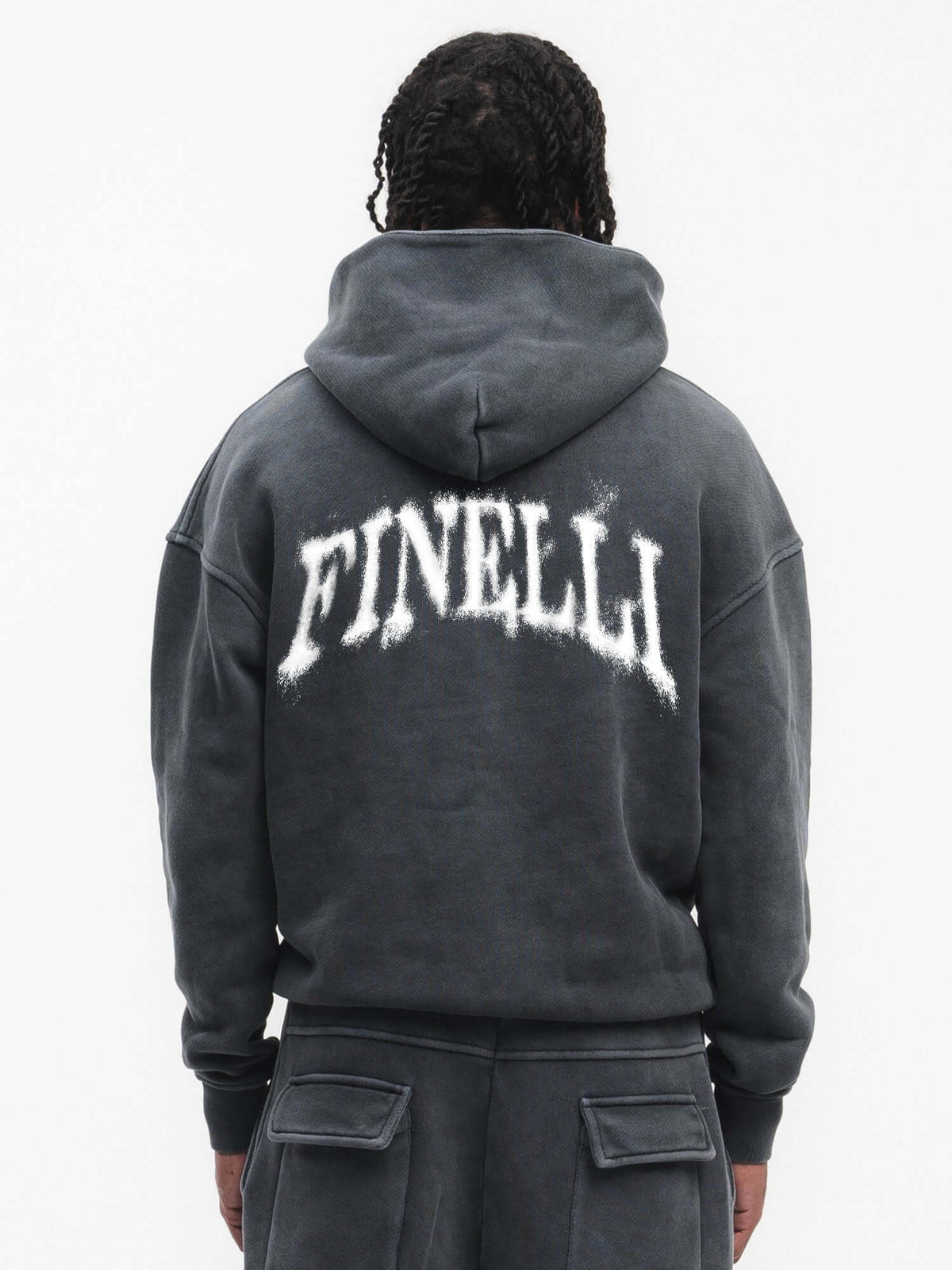 Angel World Washed Hoodie – FINELLI oversized hoodie, detail 2