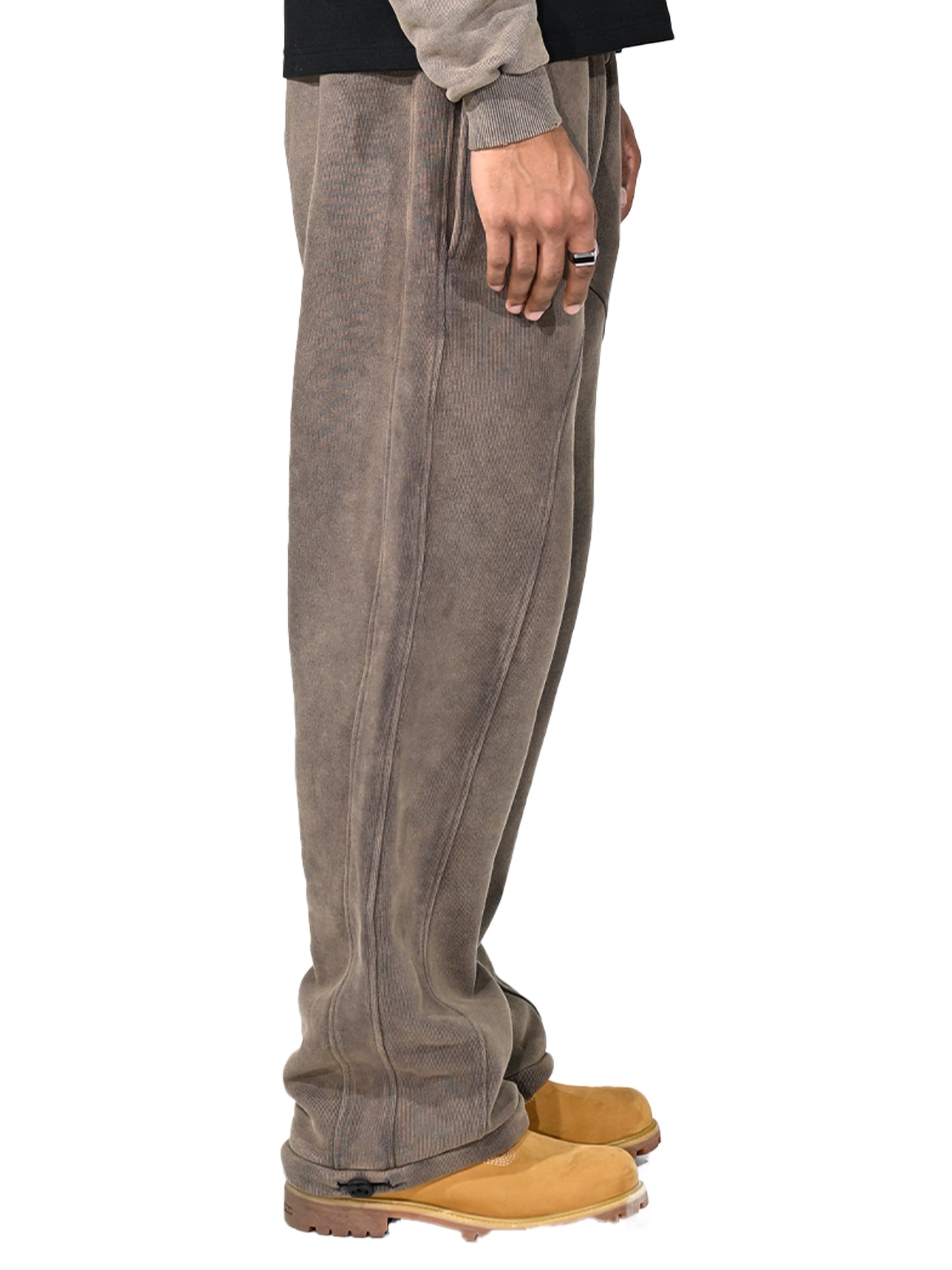 Washed Baggy Sweatpants Brown