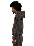 Wild West Zipper Hoodie Brown