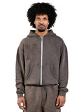 Wild West Zipper Hoodie Brown