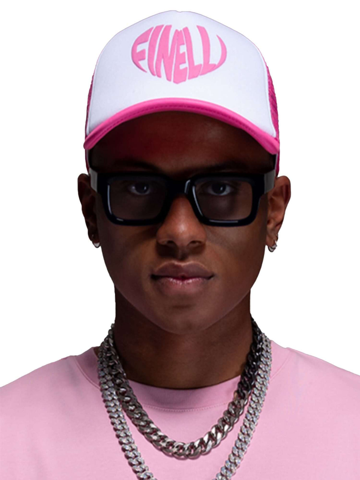 Trucker Cap Pink – FINELLI cap, front view