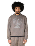 Diamond Heart Crewneck Brown