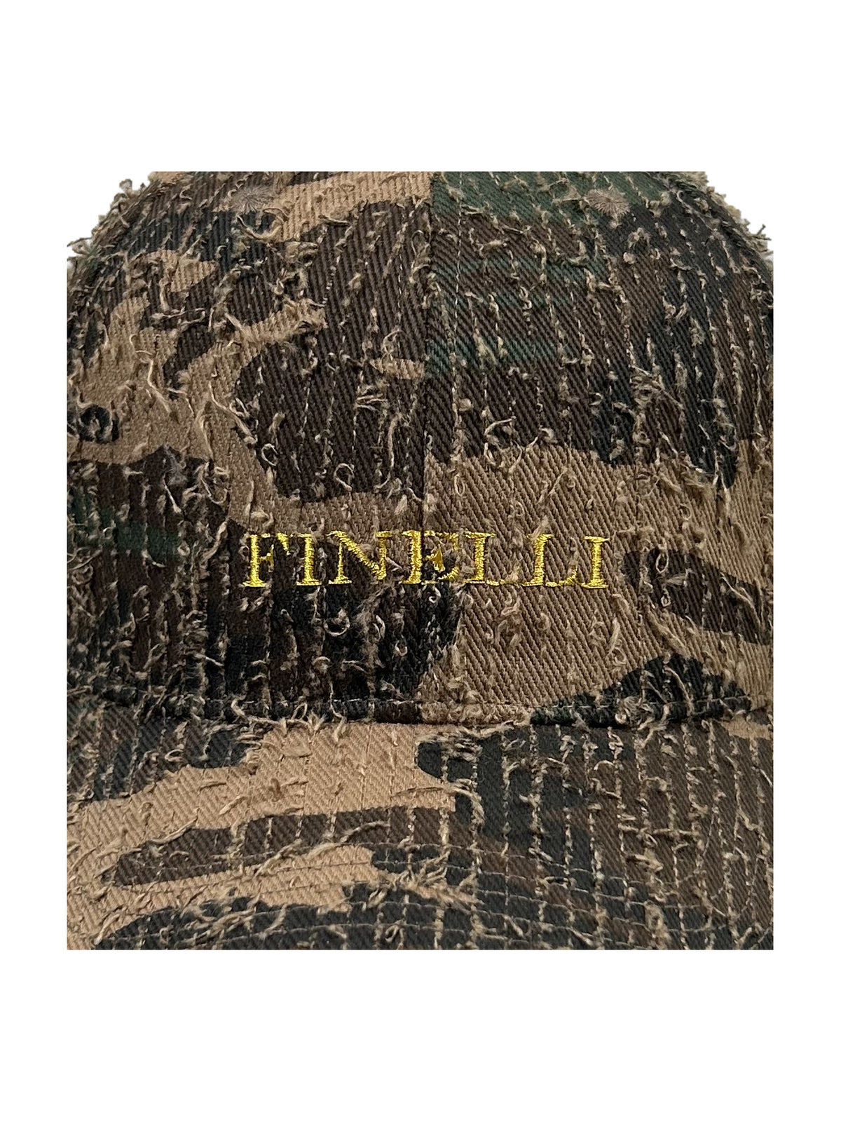 FINELLI Camo Cap – Detailaufnahme auf weissem Hintergrund