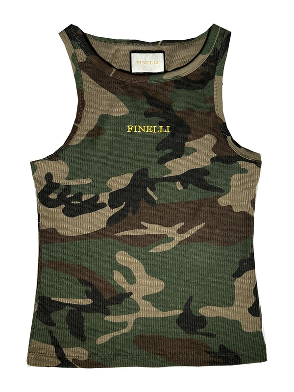 FINELLI Camo Tank Top – Vorderseite auf weissem Hintergrund