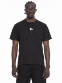 FINELLI Henley T-Shirt Black – Lamin, Vorderansicht auf weissem Hintergrund
