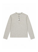 FINELLI Henley Longsleeve Sand – Vorderseite auf weissem Hintergrund
