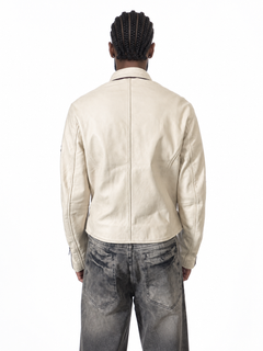 Red Leather Star Jacket – Lamin, Rückenansicht