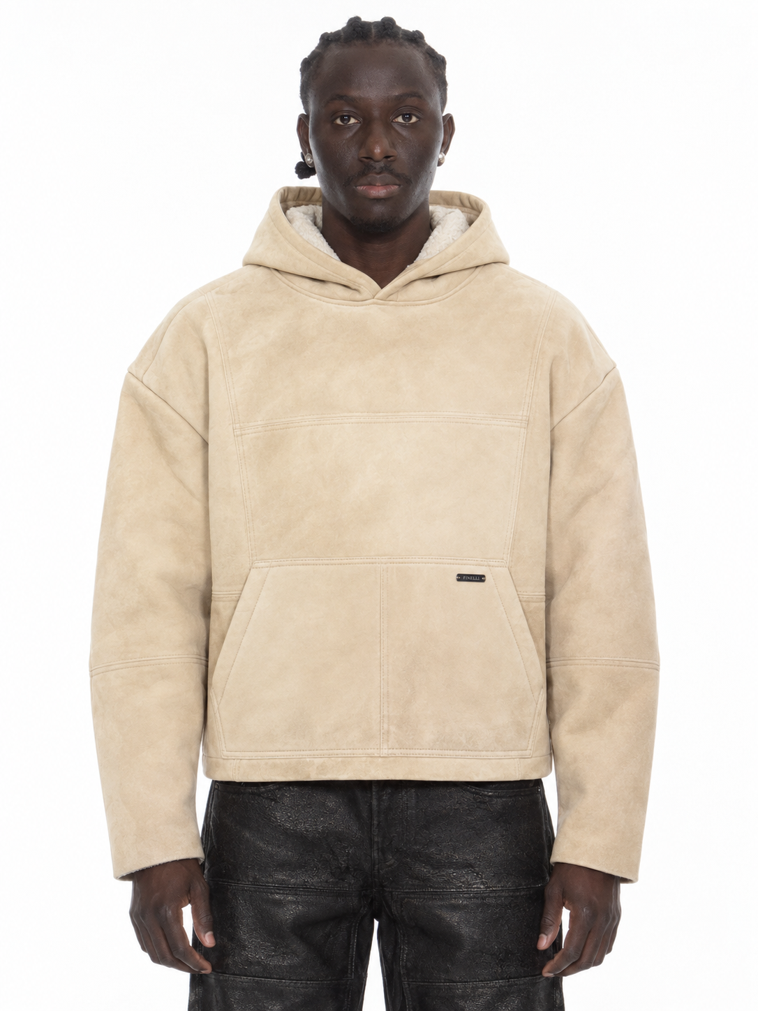 FINELLI Leather Hoodie – Lamin, zweite Vorderansicht, gerade Kataloghaltung