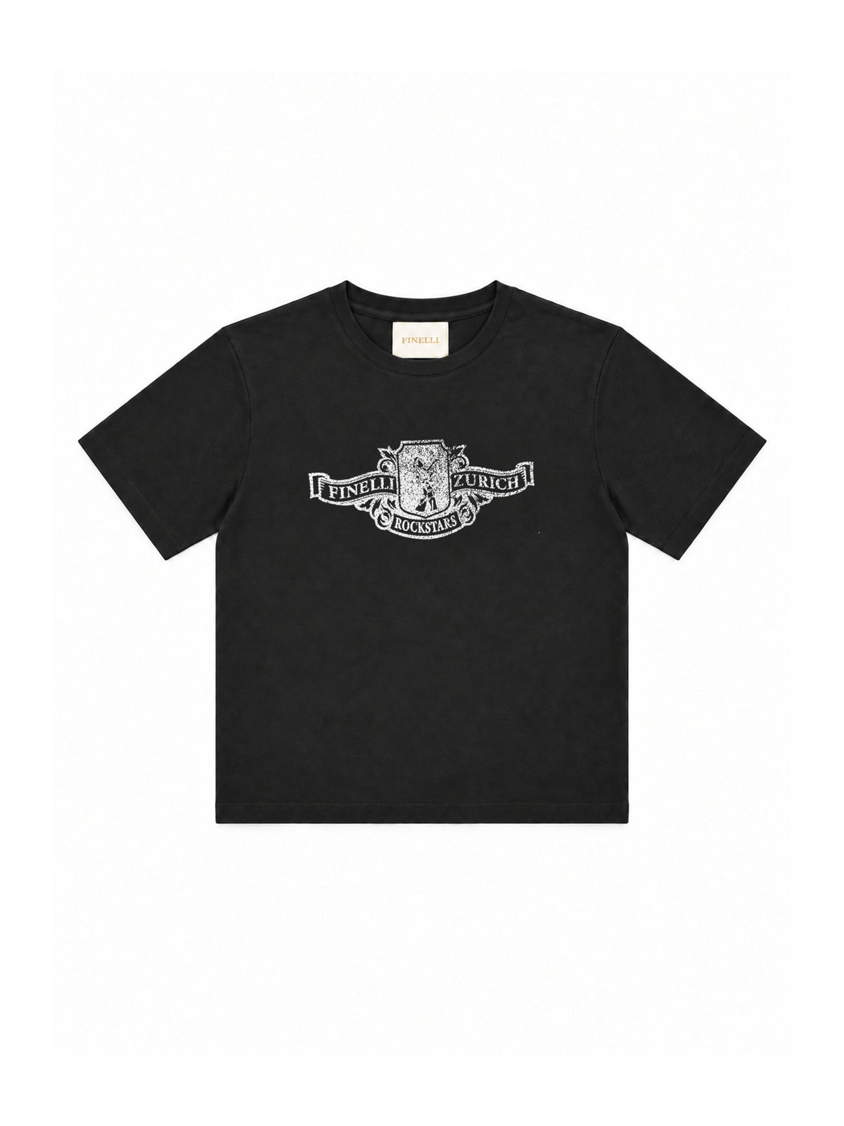 FINELLI Rockstar T-Shirt Black – Vorderseite auf weissem Hintergrund