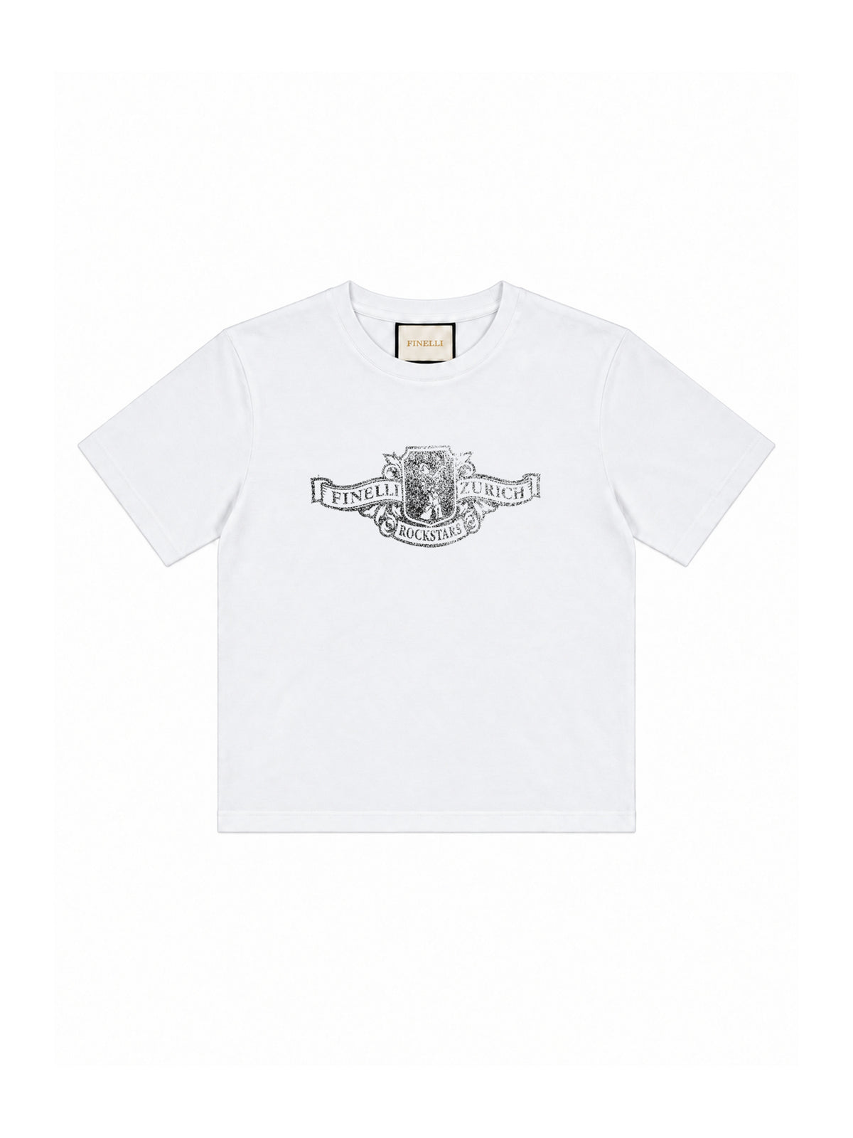 FINELLI Rockstar T-Shirt White – Vorderseite auf weissem Hintergrund