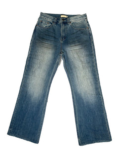 Snake Loose Bootcut Denim Pants – Vorderseite auf weissem Hintergrund