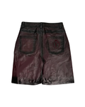 Sprayed red leather shorts