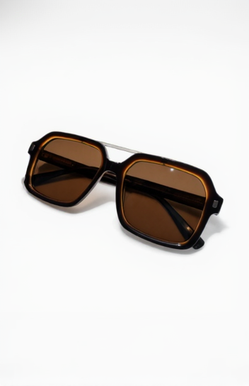FINELLI Retro Brown Sunglasses