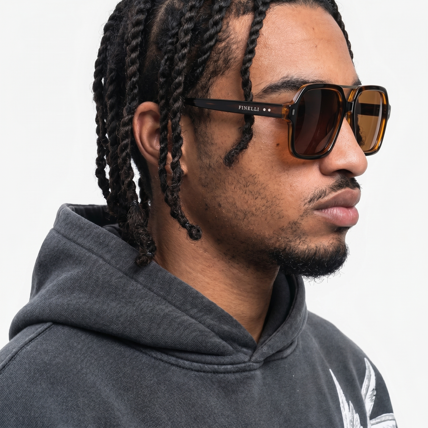 FINELLI Retro Brown Sunglasses