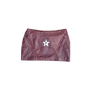 FINELLI Red Leather Skirt