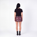 FINELLI Red Leather Skirt